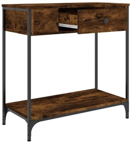 Mesa consola 75x34,5x75 cm derivados de madeira carvalho fumado