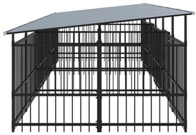 Canil de exterior com telhado 11,26 m² aço