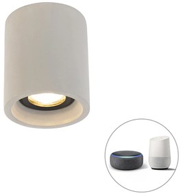LED Foco de teto redondo inteligente em betão com Wi-Fi GU10 - Deep Rústico ,Country / Rústico