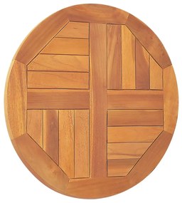 Tampo de mesa redondo 2,5 cm 50 cm madeira de teca maciça