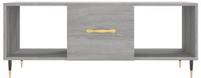 Mesa de centro 102x50x40cm derivados de madeira cinzento sonoma