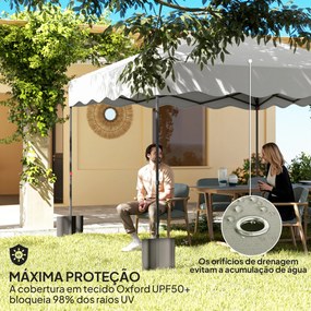 Tenda Dobrável Pop UP Tenda 3x3 m Tenda para Eventos com 4 x Sacos de areia e com Proteção UV50+ Altura Ajustável e Bolsa de Transporte Branco