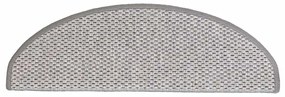 Tapetes escada adesivos aspeto sisal 30 pcs 65x21x4cm platina
