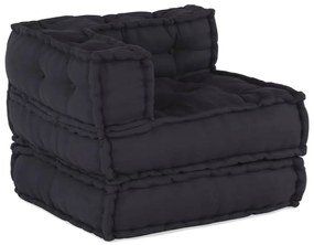 Pufe modular 70x70x54 cm tecido antracite