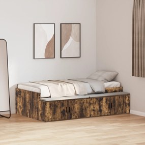 vidaXL Estrutura de Cama Carvalho Fumado 75x190 cm