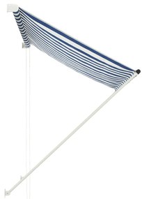 Toldo retrátil 100x150 cm azul e branco