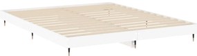 Estrutura de cama 140x200 cm derivados de madeira branco