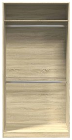 Roupeiro 100x50x200 cm contraplacado carvalho sonoma