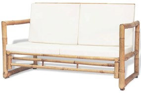 4 pcs conjunto lounge p/ jardim com almofadas bambu