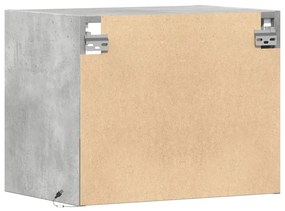Mesa de cabeceira de parede com luzes LED cinzento cimento
