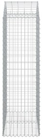 Cesto gabião arqueado 100x50x160/180 cm ferro galvanizado