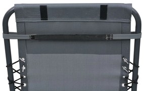 Encosto cabeça cadeira de pátio 40x7,5x15 cm textilene cinza