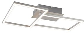 Candeeiro de teto quadrado em aço com dimmer de 3 níveis - Plazas Novo Moderno