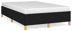 vidaXL Estrutura de cama sem colchão preto 120x190 cm tecido
