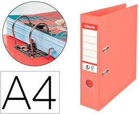 Pasta de Arquivo de Alavanca Esselte Colour Breeze Cartão Forrado Pvc Din A4 Lombada 75 mm Cor Coral