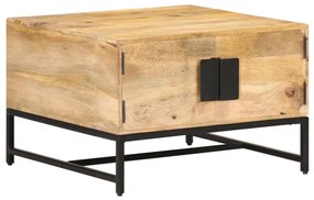 Mesa de centro 67x67x45 cm madeira de mangueira maciça