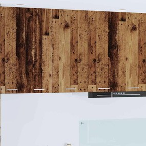 vidaXL Armário suspenso Madeira Antiga e Branco 40 x 31 x 80 cm