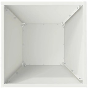 Plantador de Bowl de Jardim Branco 35x35x15 cm em Aço