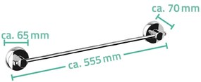 Toalheiro 55,5x7x6,5 cm cromado 12120000