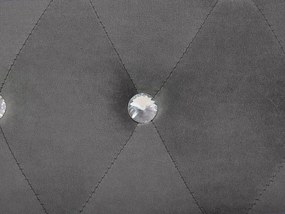 Cama de casal com arrumação em veludo cinzento escuro 180 x 200 cm METZ Beliani