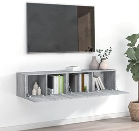 vidaXL Conjunto móveis de TV 2 pcs madeira processada sonoma cinza