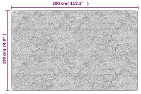 Tapete lavável antiderrapante 190x300 cm antracite
