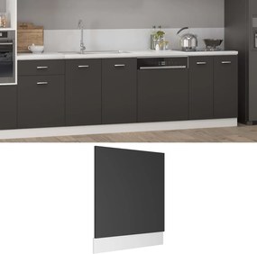 vidaXL Painel máquina lavar louça “Lyon” derivados de madeira cinzento