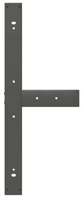 Pés para mesa de jantar em forma de T, 2 peças, antracite, 100x35x(72-