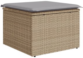 Conjunto de Sofá de Jardim de 6 Peças vidaXL com Almofadas Pretas de R