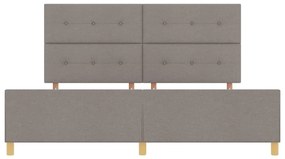 Cama Taupe vidaXL 200x200 cm em Tecido