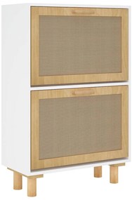 Sapateira 52x25x80 cm derivados de madeira/vime natural branco