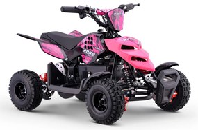 Mini Moto 4 elétrica para crianças Roan Raptor R4 500W Rosa