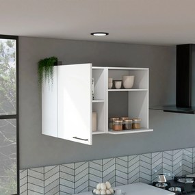 Armário Cozinha de parede Napoles com uma porta 60 x 100 x 40 cm branco