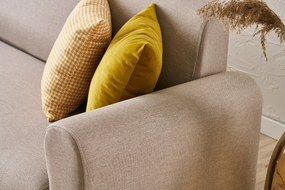 Conjunto de Sofás Noya – Creme – 3-Seat: 220x87x70 cm, 1-Seat: 95x87x7