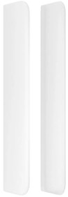 Cabeceira cama c/ abas couro artificial 93x16x118/12 cm branco
