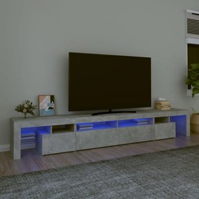 Móvel de TV Phila com Luzes LED 260 cm - Cinzento Cimento - Design Mod