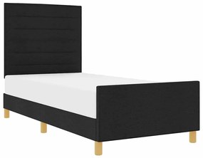 Estrutura de Cama Preta 80x200 cm