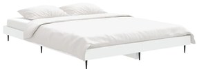 Estrutura de cama 140x190 cm derivados de madeira branco