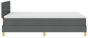 Cama Box com Colchão Cinza Escuro 120x200 cm Tecido