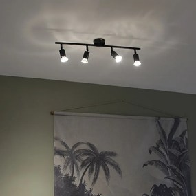 Foco Inteligente Preto Inclinável com Wifi GU10 - Jeany