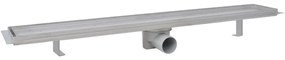 Dreno de chuveiro linear 2 pcs 830x140 mm aço inoxidável