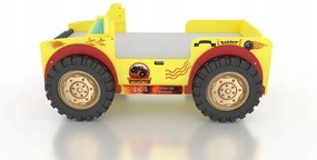 Cama para criança, Carro Jeep Monster Truck Com Luzes LED, Oferta colchão e estrado ‎207 x 116 x 76 cm Amarelo