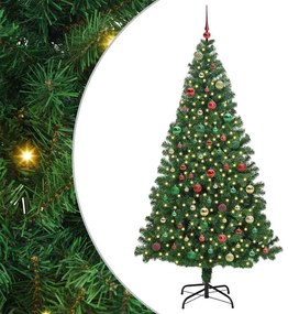 vidaXL Árvore de Natal Artificial Verde 180 cm PVC, Aço e Plástico