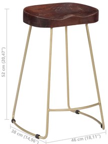 Bancos de bar Gavin 2 pcs madeira mangueira maciça