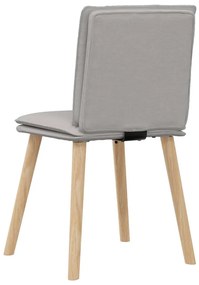 Cadeiras de jantar 4 pcs tecido cinza nuvem