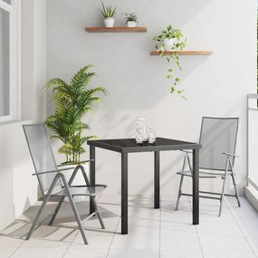 vidaXL Conjunto de Jantar para Jardim com 3 Peças em Aço Antracite