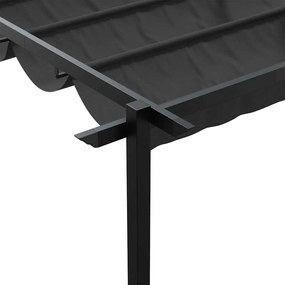 Gazebo Montado na Parede Antracite 3 x 4 m Aço