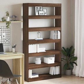 vidaXL Gabinete de Livros Castanho 100 x 30 x 198 cm