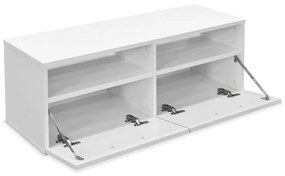 Móveis de TV 2 pcs aglomerado 95x35x36 cm branco