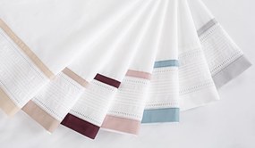 Jogo de 3 toalhas 100% algodão  600 gr./m2  - C/ renda aplicada ROMA: 1 Toalha P/ medida - 100x150 cm, 50x100 cm, 30x50 cm Branco / Branco